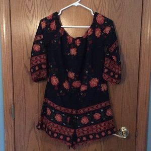 Floral pattern romper
